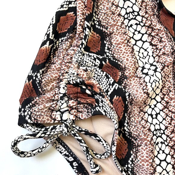Kona Sol One Piece Snake Skin Print Swimsuit Womens Size M - Picture 7 of 11